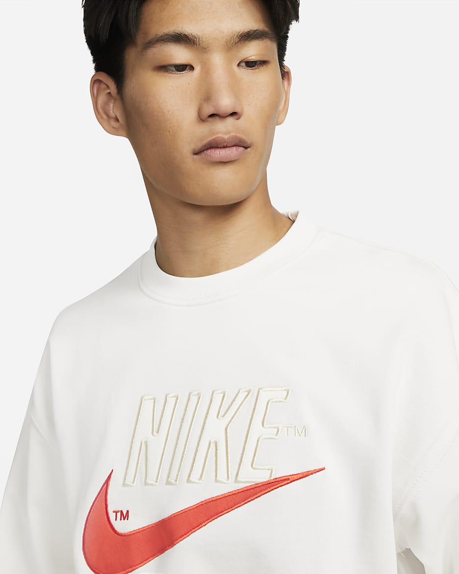 Men’s Nike order Sportswear GX1 Iconic French Terry Crewneck Sweatshirt Ⓛ